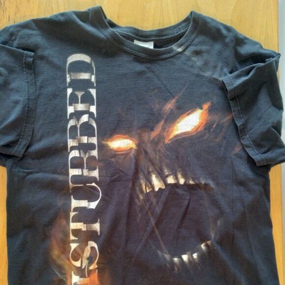 Vintage Y2K Disturbed Outrage T Shirt - Picture 1 of 7